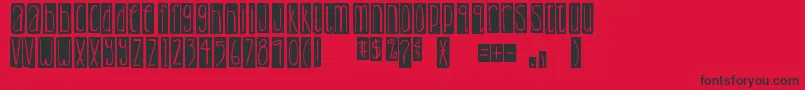 DjbLemonHeadBlocked Font – Black Fonts on Red Background