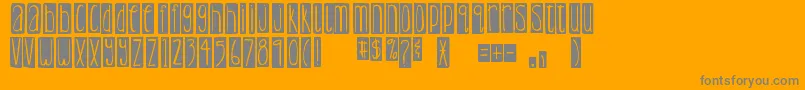 DjbLemonHeadBlocked Font – Gray Fonts on Orange Background