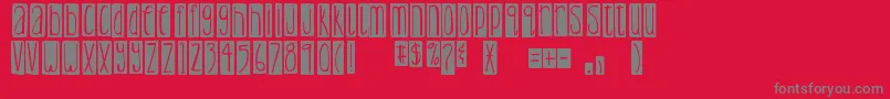 DjbLemonHeadBlocked Font – Gray Fonts on Red Background