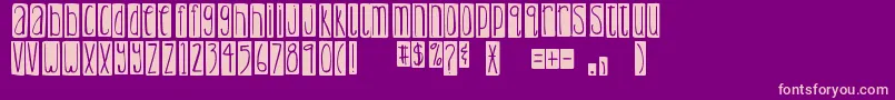 DjbLemonHeadBlocked Font – Pink Fonts on Purple Background