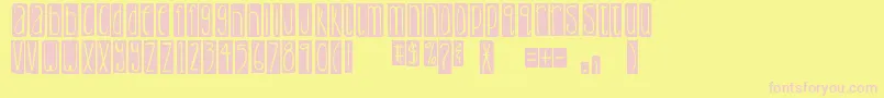 DjbLemonHeadBlocked Font – Pink Fonts on Yellow Background