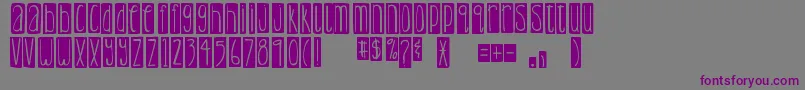 DjbLemonHeadBlocked Font – Purple Fonts on Gray Background