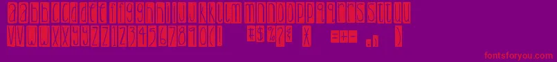 DjbLemonHeadBlocked Font – Red Fonts on Purple Background