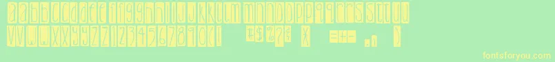 DjbLemonHeadBlocked Font – Yellow Fonts on Green Background