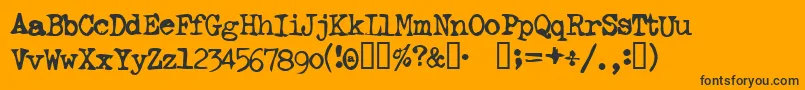 Ghostwriter Font – Black Fonts on Orange Background