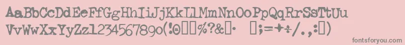 Ghostwriter-Schriftart – Graue Schriften auf rosa Hintergrund