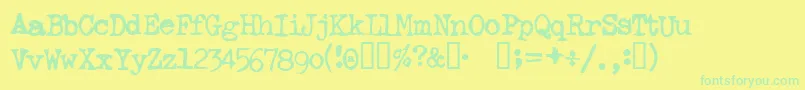 fuente Ghostwriter – Fuentes Verdes Sobre Fondo Amarillo