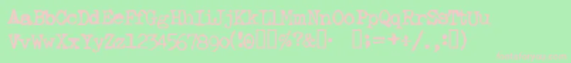 Ghostwriter Font – Pink Fonts on Green Background