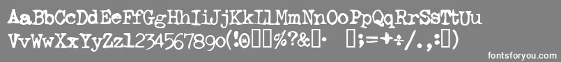 フォントGhostwriter – 灰色の背景に白い文字