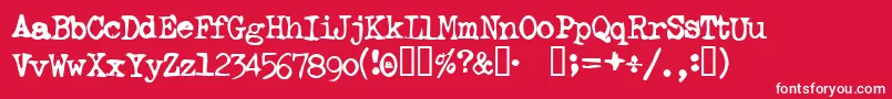 Ghostwriter Font – White Fonts on Red Background
