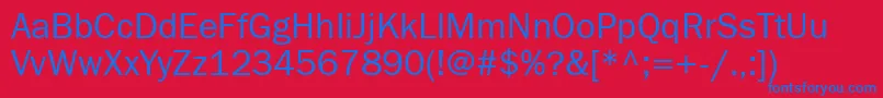 フォントFranklingothbookatt – 赤い背景に青い文字