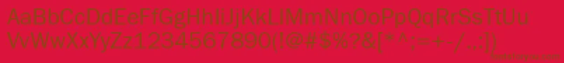 Franklingothbookatt Font – Brown Fonts on Red Background