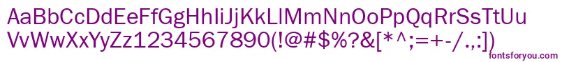 Шрифт Franklingothbookatt – фиолетовые шрифты на белом фоне