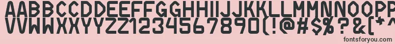 DifferentiatorMsWindows1252Western Font – Black Fonts on Pink Background
