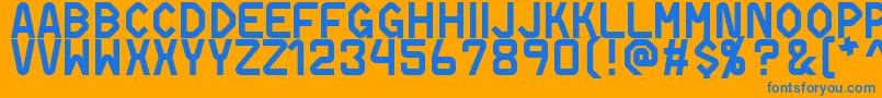 DifferentiatorMsWindows1252Western Font – Blue Fonts on Orange Background