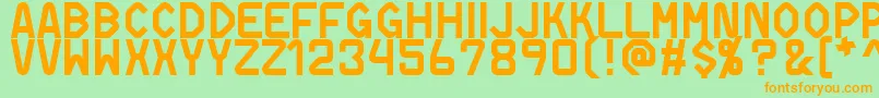 DifferentiatorMsWindows1252Western Font – Orange Fonts on Green Background