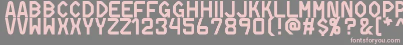 DifferentiatorMsWindows1252Western Font – Pink Fonts on Gray Background