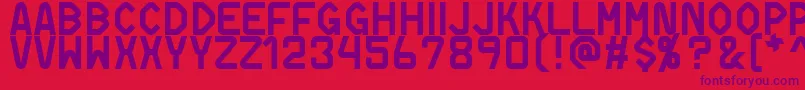 DifferentiatorMsWindows1252Western Font – Purple Fonts on Red Background