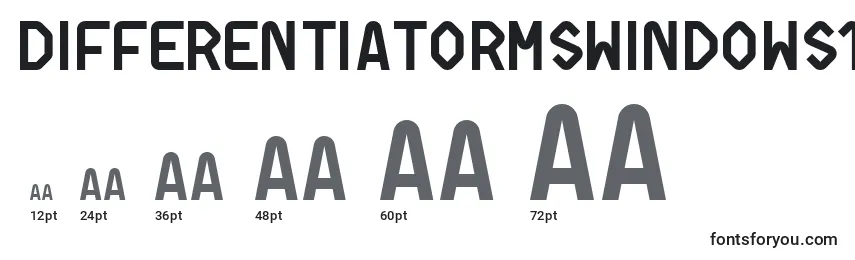 DifferentiatorMsWindows1252Western Font Sizes