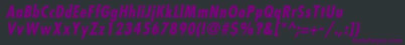 KudosBlackCondensedSsiBoldCondensedItalic Font – Purple Fonts on Black Background