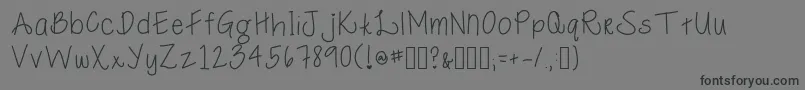 MacyRoo Font – Black Fonts on Gray Background