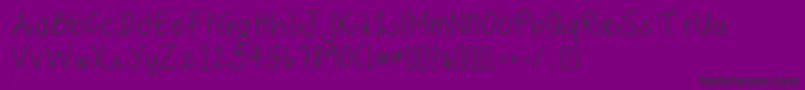 MacyRoo Font – Black Fonts on Purple Background