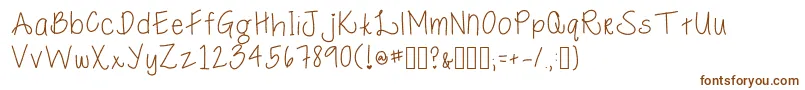 Шрифт MacyRoo – коричневые шрифты на белом фоне