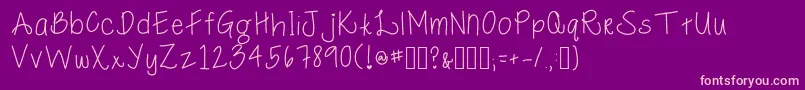 MacyRoo Font – Pink Fonts on Purple Background