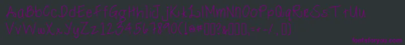 Шрифт MacyRoo – фиолетовые шрифты на чёрном фоне