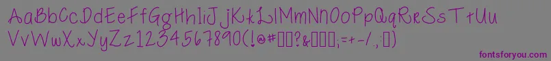 MacyRoo Font – Purple Fonts on Gray Background