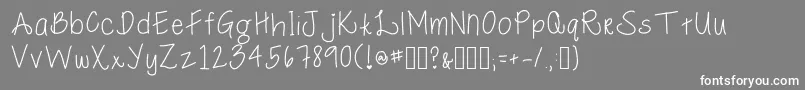 MacyRoo Font – White Fonts on Gray Background