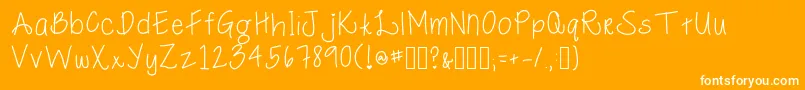 MacyRoo Font – White Fonts on Orange Background