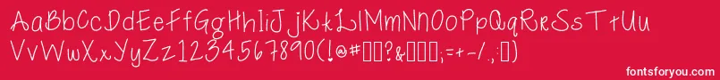 MacyRoo Font – White Fonts on Red Background