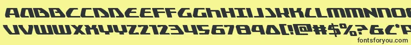 Globaldynamicsleft Font – Black Fonts on Yellow Background