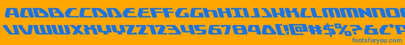 Globaldynamicsleft Font – Blue Fonts on Orange Background