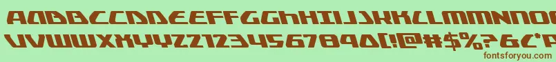 Globaldynamicsleft Font – Brown Fonts on Green Background