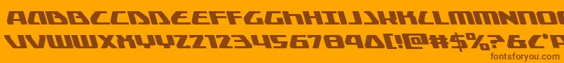 Globaldynamicsleft Font – Brown Fonts on Orange Background