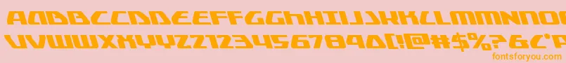 Czcionka Globaldynamicsleft – pomarańczowe czcionki na różowym tle
