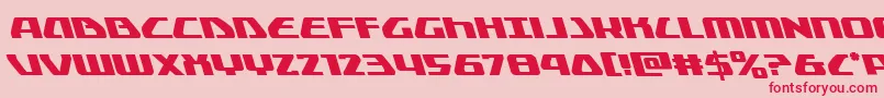 Globaldynamicsleft Font – Red Fonts on Pink Background
