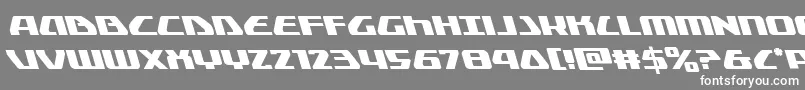 フォントGlobaldynamicsleft – 灰色の背景に白い文字