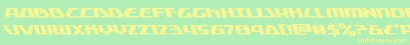 Globaldynamicsleft Font – Yellow Fonts on Green Background