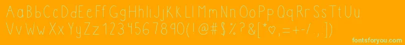 Boomclapac Font – Green Fonts on Orange Background