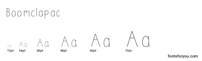Boomclapac Font Sizes