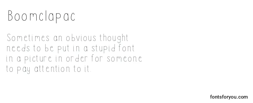 Review of the Boomclapac Font
