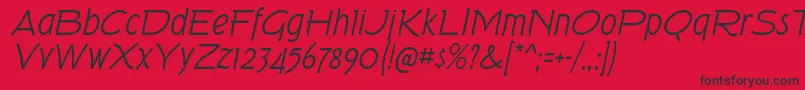 TorkRgIt Font – Black Fonts on Red Background