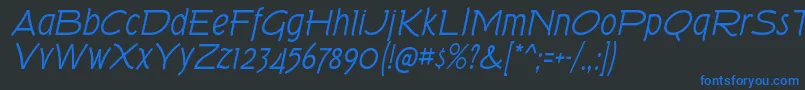 TorkRgIt Font – Blue Fonts on Black Background