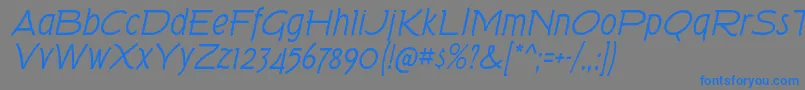 TorkRgIt Font – Blue Fonts on Gray Background
