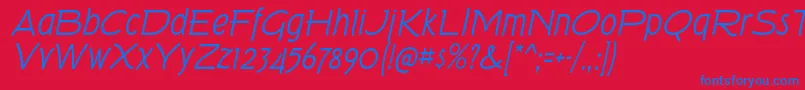 fuente TorkRgIt – Fuentes Azules Sobre Fondo Rojo