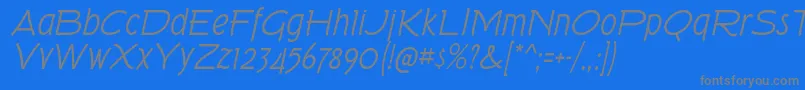 fuente TorkRgIt – Fuentes Grises Sobre Fondo Azul