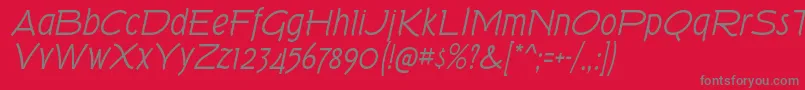 TorkRgIt Font – Gray Fonts on Red Background